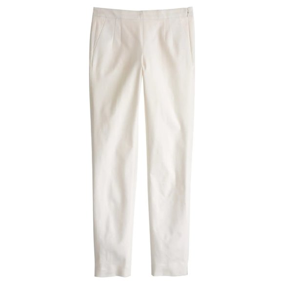 NWT J. Crew Ivory Martie Pant in Bi-Stretch Cotton - Picture 3 of 3